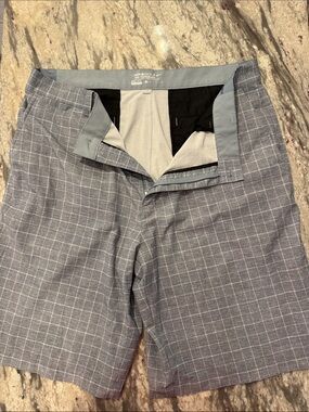 Nike Men's Gray Plaid Chino Shorts